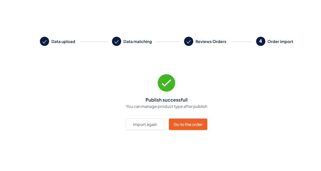 Create Order & Process continue